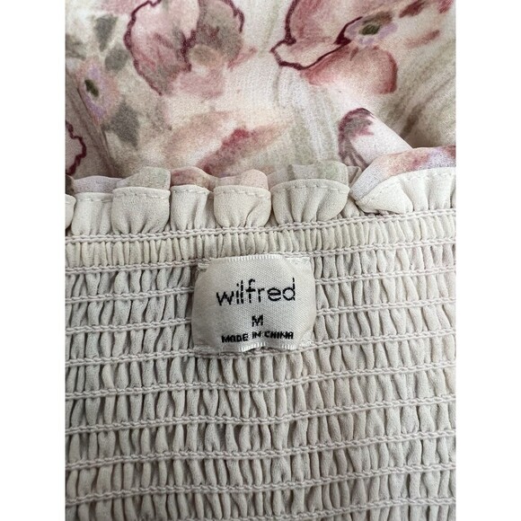 Wilfred Tempest Floral Square Neck Smocked Bodice Mini Dress Women’s Size M - Picture 8 of 11